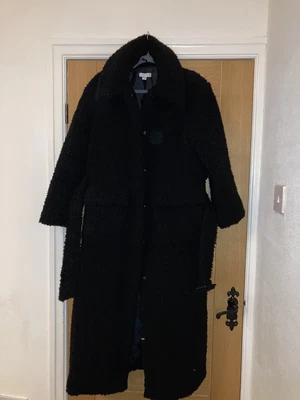 £30 • Buy Topshop Black Borg Maxi Coat 12