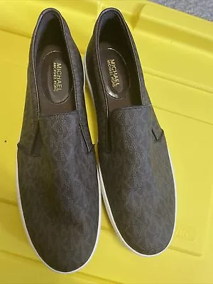 Michael Kors Brown Logo Slip Ons Size 10 Women’s • $65