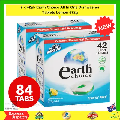 2 X 42pk Earth Choice All In One Dishwasher Tablets | NEW AU FREE SHIPPING • $32.99
