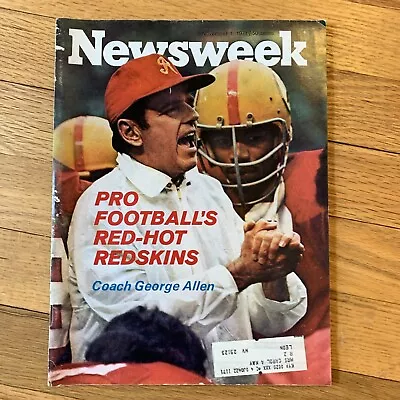 Newsweek Magazine November 1 1971 Washington Redskins George Allen • $8.99