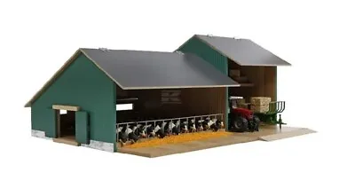 Kids Farming Stable Tractor Machinery Toy Model Shed 1:32 Scale 55x72x32 • £63.99