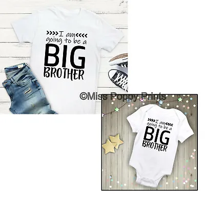 £7.50 • Buy I'm Going To Be A Big Brother Baby Vest Grow Or T Shirt Pregnancy Announcement