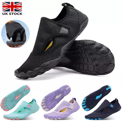Mens Womens Aqua Beach Barefoot Quick Dry Water Sea Shoes For Swim Surf Yoga UK • £4.27