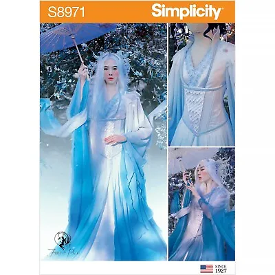 Simplicity SEWING PATTERN S8971 Fantasy Ice Queen Costume Misses 6-14 Or 14-22 • £11.99