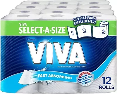 VIVA Paper Towel Select-A-Size Paper Towel 12 Count (4x3 Rolls) • $34.25