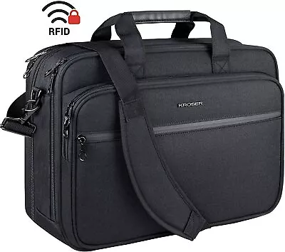 Laptop Bag 18  Expandable Fits Up To 17.3  Briefcase Large Travel Water-Repellen • $61.50