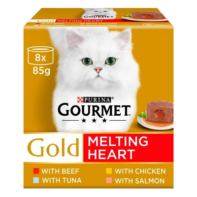 £4.97 • Buy Gourmet Gold Melting Heart Meat & Fish Cat Food - 8 X 85g