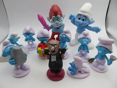 Lot Of 11 Vintage Smurfs Figure Various Brands Papa Gargamel Baby And OTHERS • $25.99