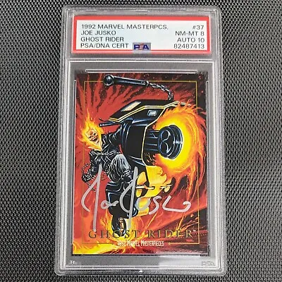 1992 Marvel Masterpieces #37 Ghost Rider PSA 8 Jusko AUTO 10 Pop 2 None Higher • $150