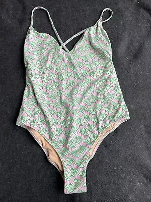 J Crew Playa One Piece Swimsuit Sz M Black Low Back Bathing Suit Nwt • $8