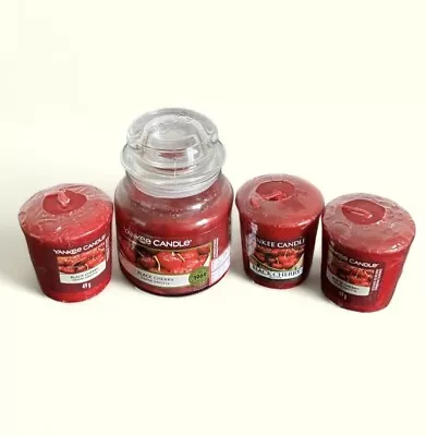 Yankee Candle Black Cherry Scented Candles Assorted All Still Cello Wrapped • £10
