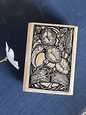 Victorian Greetings MORNING GLORY #C28 Rubber Wood Mounted Stamp • $11