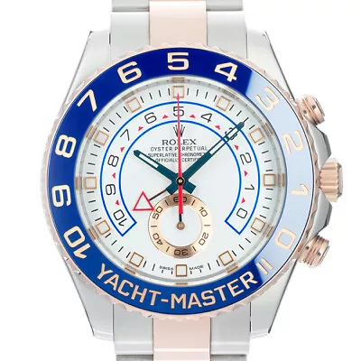 ROLEX Yacht Master II 116681 Blue Hands Stainless Steel 18K Rose Gold • $19527.25