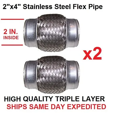 Audi Exhaust Pipe Flexible Repair Interlock 50mm WOVEN Flex Joint A4 A6 S6 Quat • $31.99