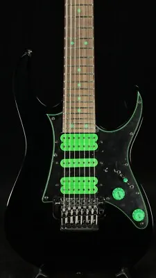 Ibanez Premium UV70P Black Green BK Steve Vai 7-String Electric Guitar From JPN • $1888.99