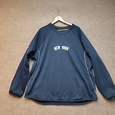 New York Yankees Shirt Mens 2XL Navy Performance Sweatshirt Baseball Pullover • $20.76