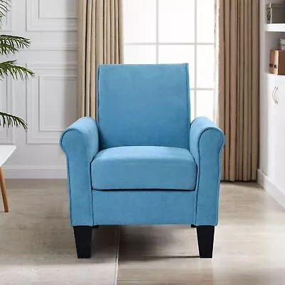 Mid-Century Modern Accent Fabric Arm Chair Comfy Upholstered Single Sofa • $107.59