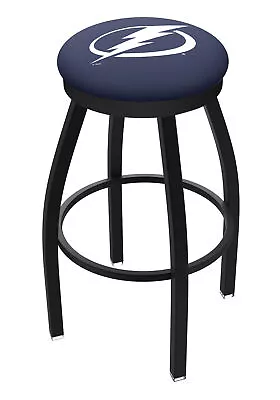 Tampa Bay Lightning HBS Black Swivel Bar Stool With Blue Cushion (30 ) • $187.45