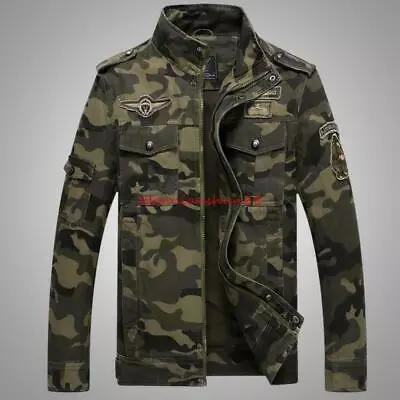 Mens Army Military Jacket Slim Fit  Tactical Bomber Jacket  Coat  • $45.04