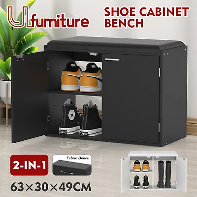 $64.90 • Buy Ufurniture Shoe Cabinet Bench Shoes Organiser Storage Rack Shelf Wooden Cupboard