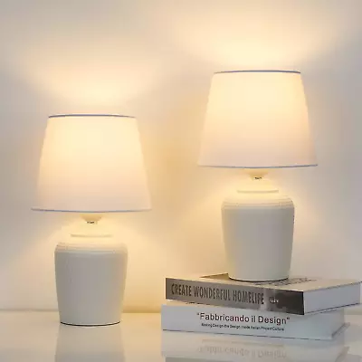 Sucolite Small Table Lamps Set Of 2 Bedside Nightstand Lamps For Bedroom Kid’s • $33.27