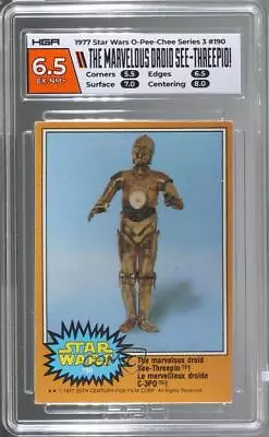 1977 O-Pee-Chee Star Wars The Marvelous Droid See-Threepio! #190 HGA 6.5 08wv • $57.75