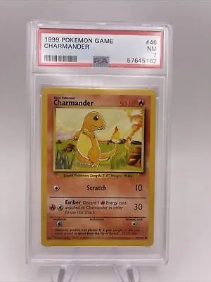 $22.99 • Buy 1999 Pokemon Base Set #46 Charmander PSA 7