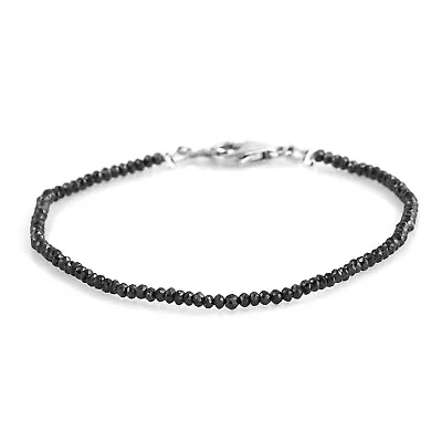 Natural Diamond Beaded Bracelet 18k White Gold Jewelry • $739.20