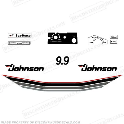 Fits Johnson 1985 9.9hp Outboard Decal Kit - Decal Reproductions! 9.9 Hp • $64.95