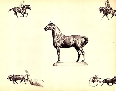  JUSTIN MORGAN  Vintage Original Horse Print 1940 • $21.50