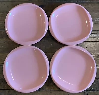 Set Of 4 Vintage Boonton Ware Pink Melamine 6.5” Lunch Plates Made In USA #1105 • $14.99