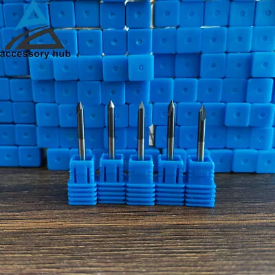 5Pcs 1/8  2 Flute 60 Degree Carbide Chamfer Mills - Single End - TiALN Coated • $16.99
