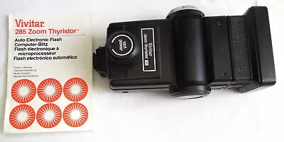 Vintage Vivitar Zoom Thryristor 285 Flash With Manual *Free Ship* • $37.75