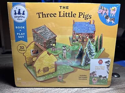 Storytime Toys - The Three Little Pigs Book And Play Set 32 Pieces New Age 3+ • $24.99