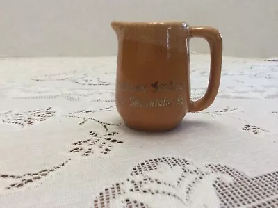 Paden City Pottery 2.75” Orange Drip Pitcher Callaway Gardens Pine Mountain GA • $7.99