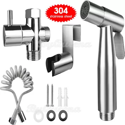 Toilet Hand Held Shower Head Bidet Sprayer Toilet Spray Kit Set For Bathroom • £12.30