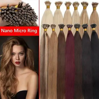 CLEARANCE I Tip Stick 100% Remy Human Hair Extensions Rings Nano Ring 1G THICK 2 • $36.85