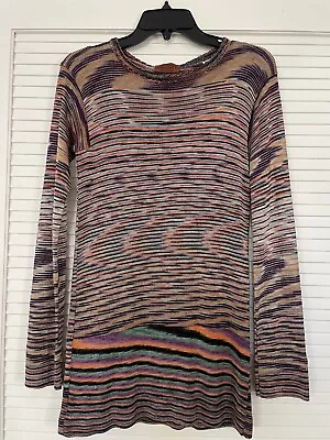 Missoni Women’s Vintage Maglia Tricot Multicolored Knit Sweater Size M • $79