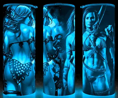 Glow In The Dark Red Sonja Half Color Half Black And White Cup Mug Tumbler 20oz • $22.95