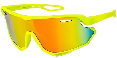 Kids Blade Wrap Sports Shield Baseball Cycling Sunglasses MultiColor Mirror 3TRV • $9.95