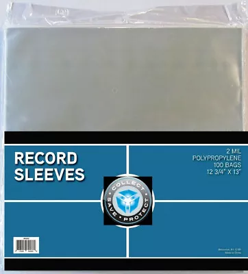 (500) Csp 33rpm Lp Record Musuc Album Poly Sleeve Outer Cover Storage Holders • $59.90