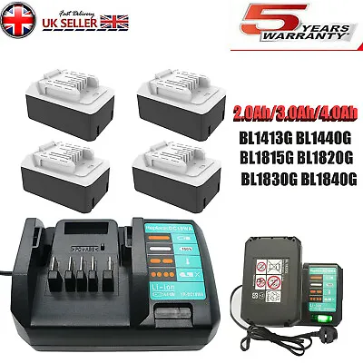 4.0Ah BL1840G BL1830G BL1820G 18V Battery For Makita JV183D UR180D CL183DCharger • £35.90