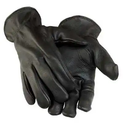 Northstar Men's Black Deerskin Gunn Cut Gloves (Unlined) 011B • $27.95