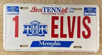 1 Elvis Presley Booster License Plate Vintage Memphis Tennessee Graceland  • $34.99