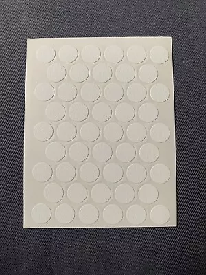 50 X SELF ADHESIVE  WHITE DECORATIVE SCREW HOLES COVER CAPS STICKERS • £2.50