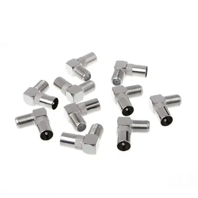 10 Pcs Right Angled Angle 90 Degree F Connector Female To RF Coax Male Plug Aeri • £5.89