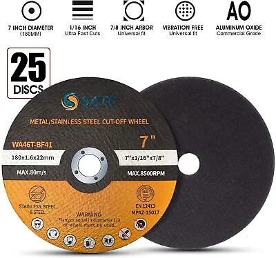 Cut Off Wheels 7x1/16x7/8” Metal&Stainless Steel Cutting Disc For Angle Grinder • $26.99