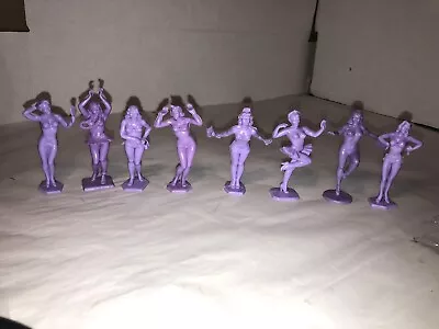 COMPLETE SET OF 8 MARX BATHING BEAUTIES  DOLLHOUSE SIZE FIGURES REISSUES Purple • $15.99