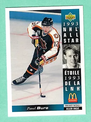 (1) Pavel Bure  1993-94 All Stars  Mcdonalds Food # Mcd02  Nm+  Card  (j1360) • $0.73