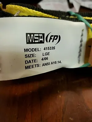 MSA 415336 Miner's Body Belt W/fixed D-RingSize Medium • $45.99